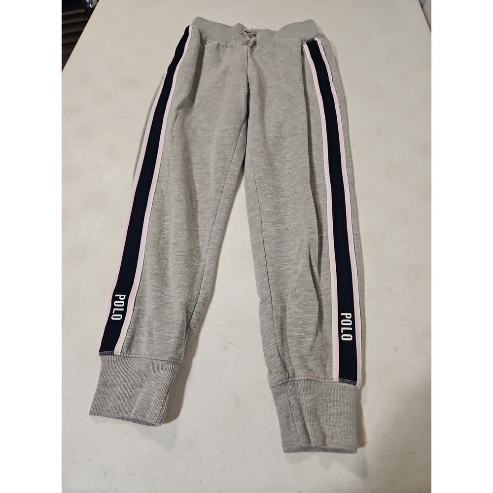 Polo Ralph Lauren Sweatpants Youth M 10-12 Gray Fleece Jogger Pants Pockets(1152